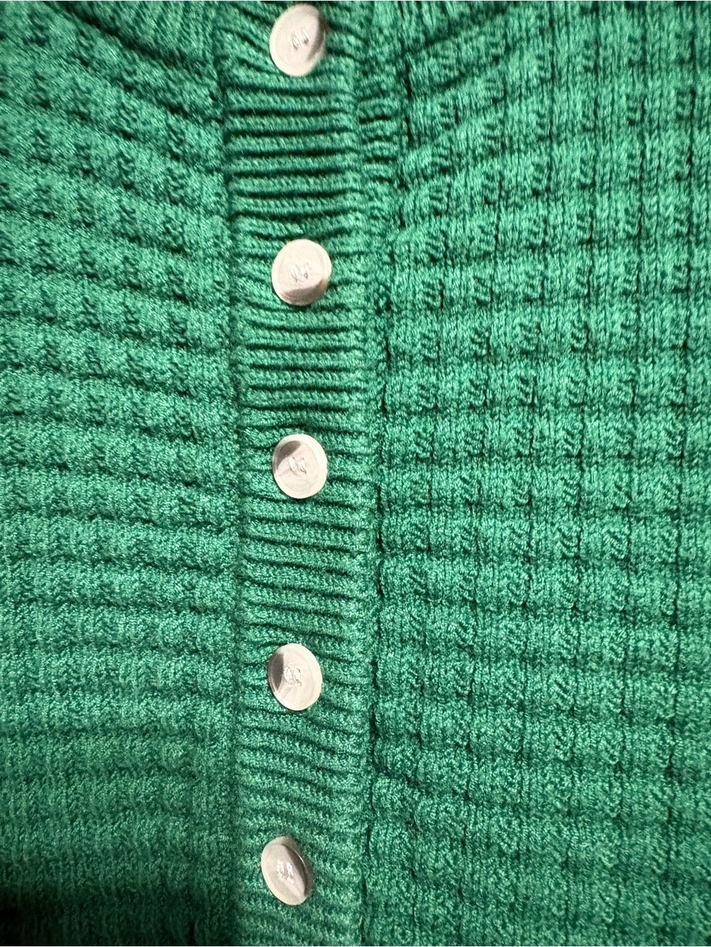 Smash + Tess Green Waffle-Knit Henley Sweater Tank XL-2XL - Picture 5 of 8